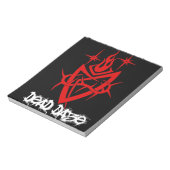 Dead Daze Tribal Heart Notizblock (Rotiert)