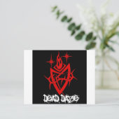 Dead Daze Tribal Heart Postkarte (Stehend Vorderseite)