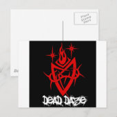 Dead Daze Tribal Heart Postkarte (Vorne/Hinten)