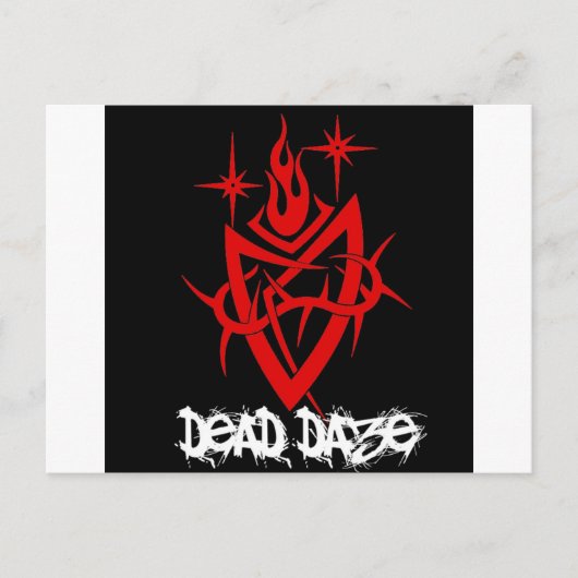 Dead Daze Tribal Heart Postkarte (Vorderseite)