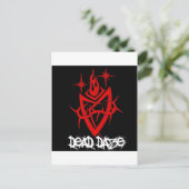 Dead Daze Tribal Heart Postkarte (Stehend Vorderseite)