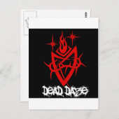 Dead Daze Tribal Heart Postkarte (Vorne/Hinten)