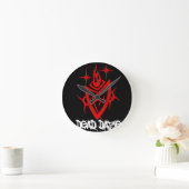 Dead Daze Tribal Heart Runde Wanduhr (Zuhause)