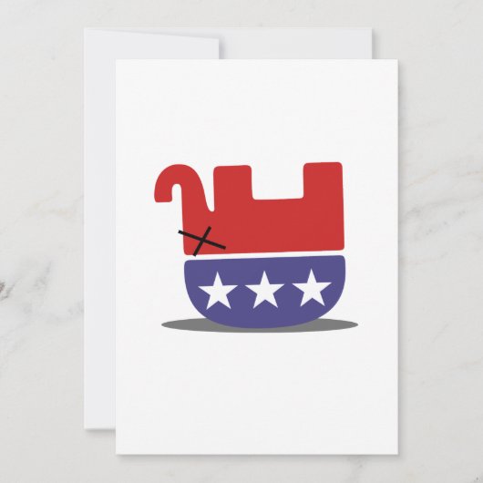 Dead Elephant GOP Einladung (Vorderseite)