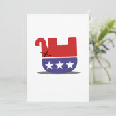 Dead Elephant GOP Einladung (Stehend Vorderseite)
