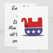 Dead Elephant GOP Einladung (Vorne/Hinten)