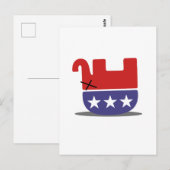 Dead Elephant GOP Einladung Postkarte (Vorne/Hinten)