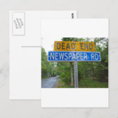 DEAD END NEWSPAPIERSTRASSE POSTKARTE (Vorne/Hinten)