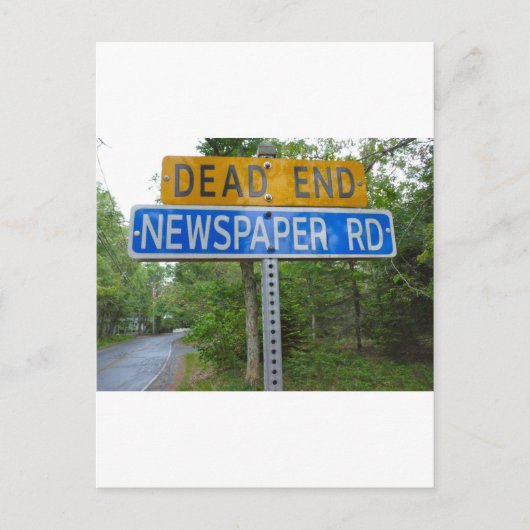 DEAD END NEWSPAPIERSTRASSE POSTKARTE (Vorderseite)