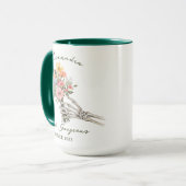 Dead Gorgeous Name Year Gothic Skeleton Wildflower Tasse (Vorderseite Links)