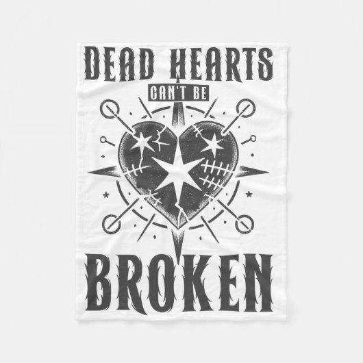 Dead Hearts Can't Be Broken. Goth, Emo Scene, Dark Fleecedecke (Vorderseite)