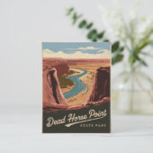 Dead Horse Point Staat Park Vintag Postkarte (Stehend Vorderseite)