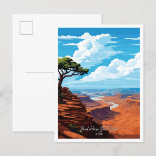 Dead Horse State Park Vintage Reiseillustration Postkarte