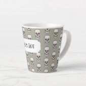 Dead Hot Pixel Art Gothic Spooky Skull Muster Milchtasse (Rechte Ecke)