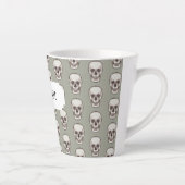 Dead Hot Pixel Art Gothic Spooky Skull Muster Milchtasse (Rechts)