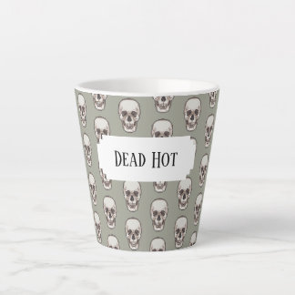 Dead Hot Pixel Art Gothic Spooky Skull Muster Milchtasse