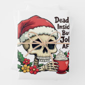 Dead Inside, aber Jolly AF Hot Cacoa Latte Xmas Sk Geschenkpapier Set (Beispiel)