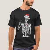 Dead-Inside aber Jolly AF Skelett Weihnachten Funn T-Shirt (Vorderseite)