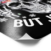Dead Inside Aber Jolly AF Weihnachtsgeschenk Skele Fotodruck (Ecke)
