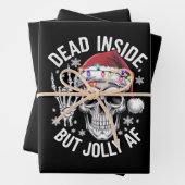 Dead Inside Aber Jolly AF Weihnachtsgeschenk Skele Geschenkpapier Set (Beispiel)