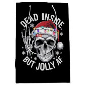 Dead Inside Aber Jolly AF Weihnachtsgeschenk Skele Mittlere Geschenktüte (Vorderseite)