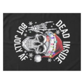 Dead Inside Aber Jolly AF Weihnachtsgeschenk Skele Tischdecke (Vorderseite (Horizontal))