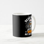 Dead Inside But Caffeinated Funny Nurse Halloween  Kaffeetasse (VorderseiteRechts)