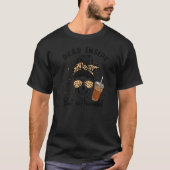 Dead Inside But Caffeinated messy bun skull funny  T-Shirt (Vorderseite)