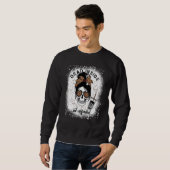 Dead Inside But Caffeinated Skeleton coffee Bleach Sweatshirt (Vorne ganz)