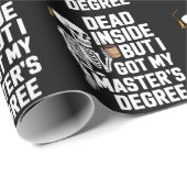 Dead Inside But I Got My Masters Degree Skeleton Geschenkpapier (Rolleneckpunkt)