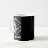 Dead Inside But Its Christmas Skeleton Coffee Xmas Kaffeetasse (Vorderseite Links)