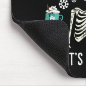 Dead Inside But Its Christmas Skeleton Coffee Xmas Mousepad (Ecke)
