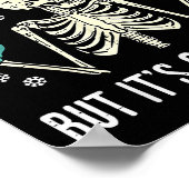 Dead Inside But Its Christmas Skeleton Coffee Xmas Poster (Ecke)