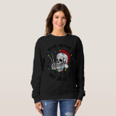 Dead Inside But Jolly AF Funny Santa Skull Christm Sweatshirt (Vorne ganz)