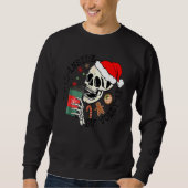 Dead Inside But Jolly AF Skeleton Santa Hat Chris Sweatshirt (Vorderseite)