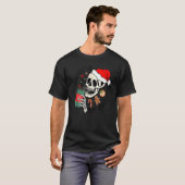 Dead Inside But Jolly AF Skeleton Santa Hat Chris T-Shirt (Vorne ganz)