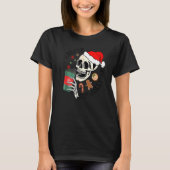 Dead Inside But Jolly AF Skeleton Santa Hat Chris T-Shirt (Vorderseite)