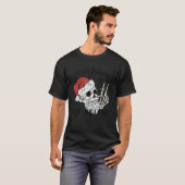Dead Inside But Jolly Af Skull Santa Light Skeleto T-Shirt (Vorne ganz)