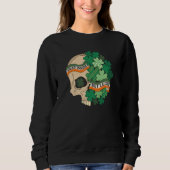 Dead Inside But Lucky Shamrock Skull St Patrick Da Sweatshirt (Vorderseite)