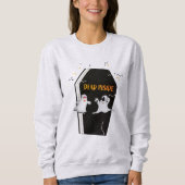 "Dead Inside" Coffin Halloween Sweatshirt (Vorderseite)