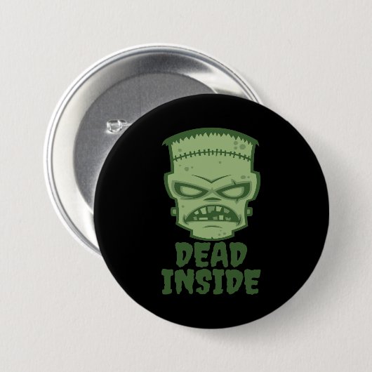 Dead Inside Frankenstein Monster Button (Vorne & Hinten)