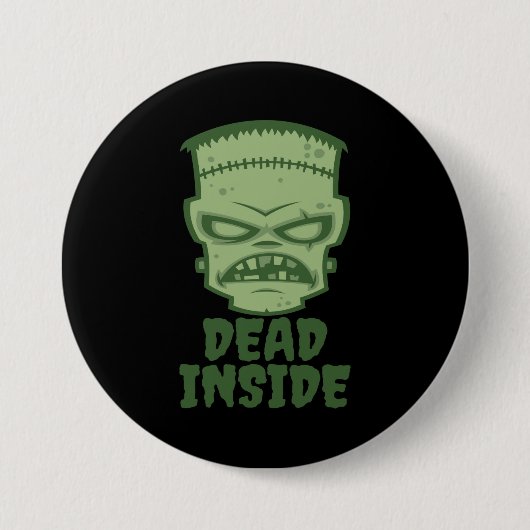 Dead Inside Frankenstein Monster Button (Vorderseite)