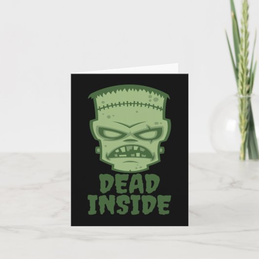 Dead Inside Frankenstein Monster Karte (Vorderseite)