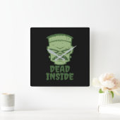 Dead Inside Frankenstein Monster Quadratische Wanduhr (Zuhause)