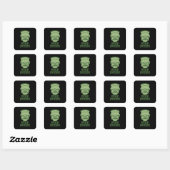 Dead Inside Frankenstein Monster Quadratischer Aufkleber (Blatt)