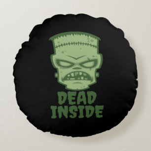 Dead Inside Frankenstein Monster Rundes Kissen