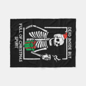 Dead Inside Full Christmas Spirit Skeleton Xmas Wo Fleecedecke (Vorderseite (Horizontal))