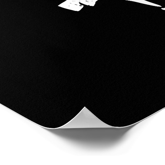 Dead Inside Graffiti Bear - Driving Neon Sad Bear Poster (Ecke)