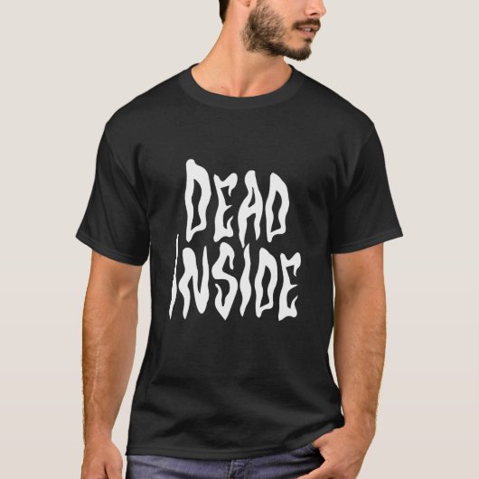 Dead Inside Ironic Skeleton Ghost Dark Sunshine Sp T-Shirt (Vorderseite)
