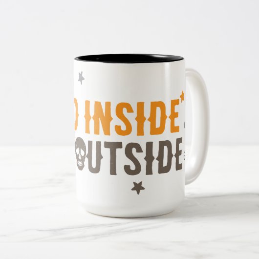 Dead Inside Java Außenbereich - Minimalistischer K Zweifarbige Tasse (VorderseiteRechts)